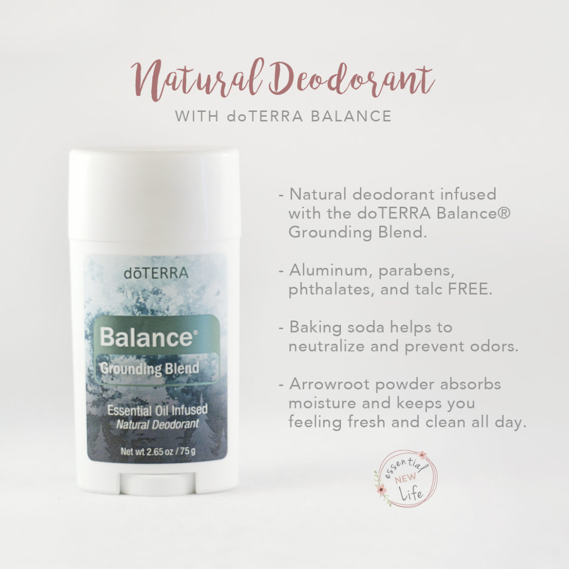 Natural Deodorant with doTERRA Balance - Essential New Life